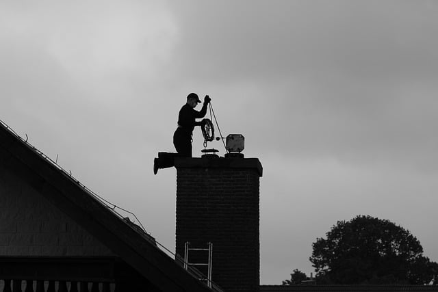 Schoorsteenveger in Uden