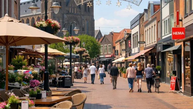 Gezellige winkelstraat in het centrum van Uden