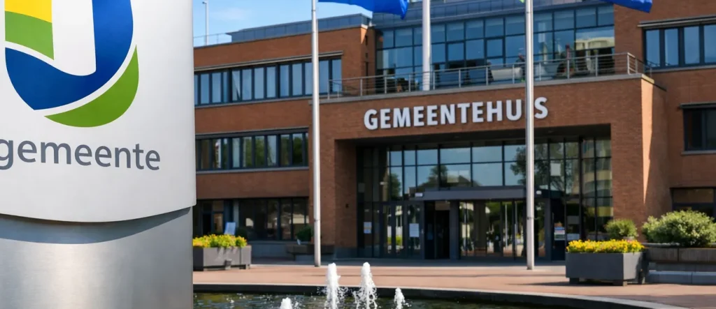 Gemeentehuis in Uden bij zonnig weer